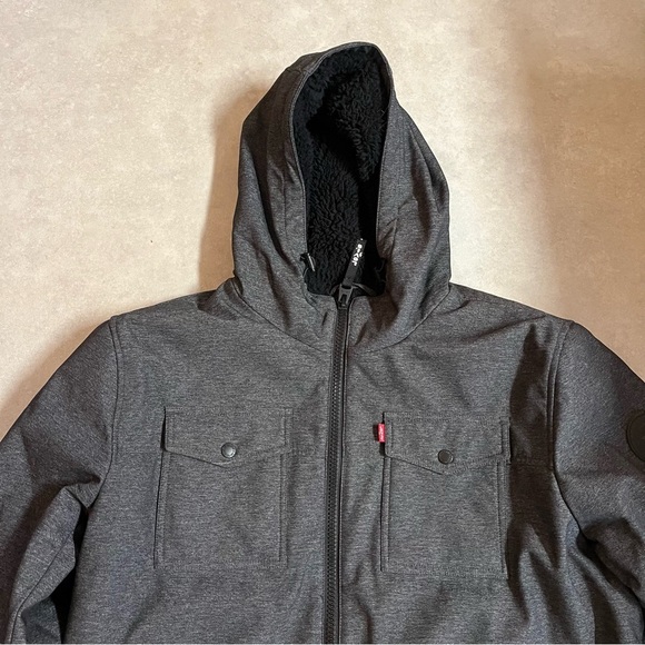 Levi's jacket XL. Heather black. Red tab. Fall winter. Men. Hood - Picture 8 of 9
